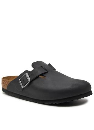 Кожаные шлепанцы birkenstock boston  оригинал3 фото