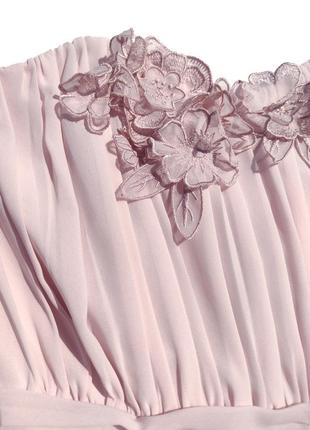 Длинное красивое нежно розовое платье h&m6 фото