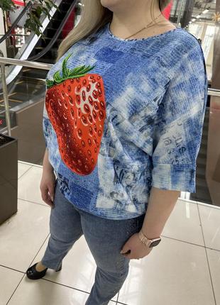 Женская футболка блузон турция lavinci8 фото