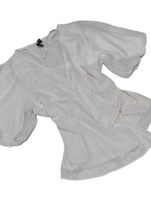 Жіноча блуза vero moda шифонова на запах з v подібним вирізом