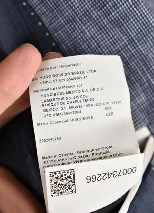 Hugo boss pure linen оригінал чоловічий піджак блейзер лляний синій розмір 52 xl5 фото