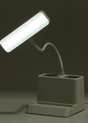 Лампа настільна світлодіодна в комплекті із зарядним пристроєм usb світильник акумуляторний led4 фото