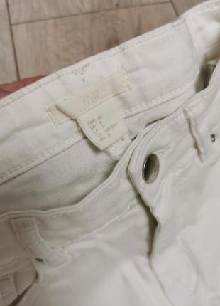 Джинсы h&amp;m, стрейчевые, белые джинсы skinny5 фото