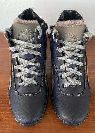 Черевики жіночі зимові темно сині - черевики жіночі зимові темно сині6 фото