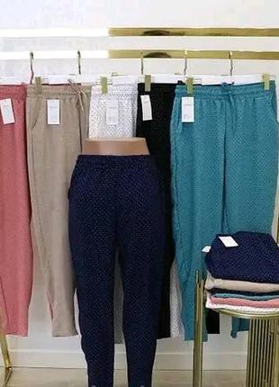 Летние брюки женские ткань стрейч жатка3 фото