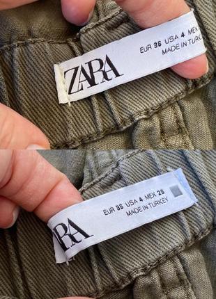 Шорты zara высокие шорты сафари чинос зеленые хаки шортики зара2 фото