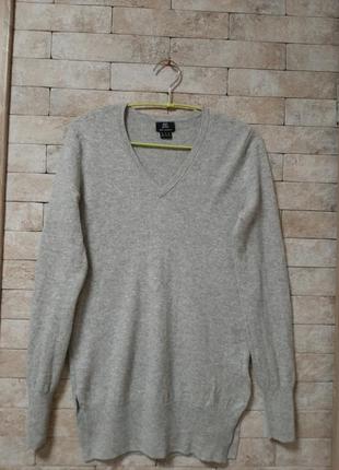 Меланжевий светр, пуловер джемпер з кашеміру1 фото