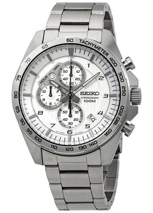 - 35% | мужские часы хронограф seiko chronograph 47 мм ssb317 (оригинальные, с биркой)9 фото