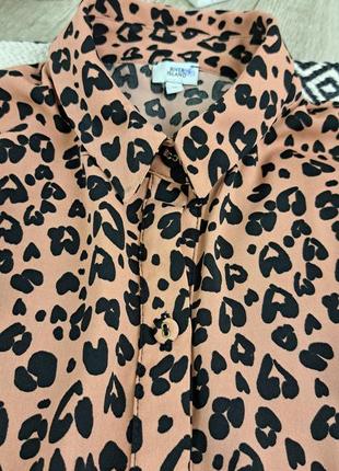 Брендова дуже стильна сорочка блуза в хітовий леопардовий принт river island🐆4 фото