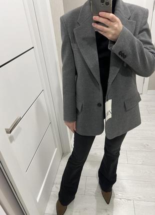 Пиджак блейзер теплый zara xs, s, m 34 36 38