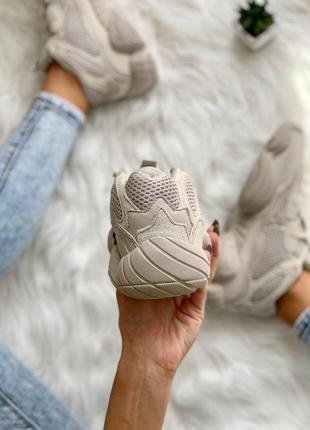 Кроссовки adidas yeezy boost 500 blush бежевый цвет замша (36-40)💜4 фото
