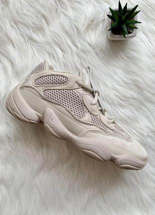 Кроссовки adidas yeezy boost 500 blush бежевый цвет замша (36-40)💜3 фото