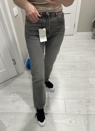 Джинсы джинсы zara straight-fit размер 34 xs 36 s 38 m3 фото