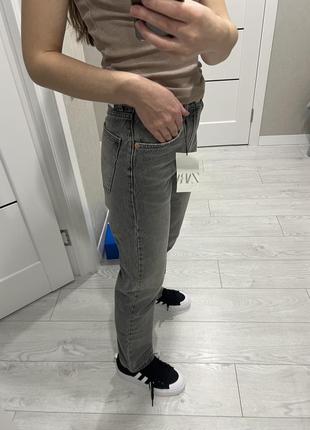 Джинсы джинсы zara straight-fit размер 34 xs 36 s 38 m8 фото