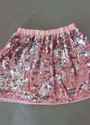 Юбка в пайетках на 9-10р.