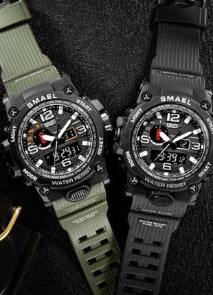 Чоловічий спортивний наручний годинник smael армійський електронний