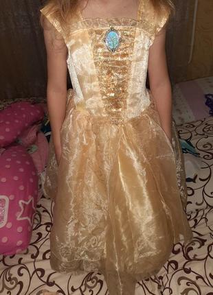 Карнавальна сукня принцеса белль 5-6 років.2 фото