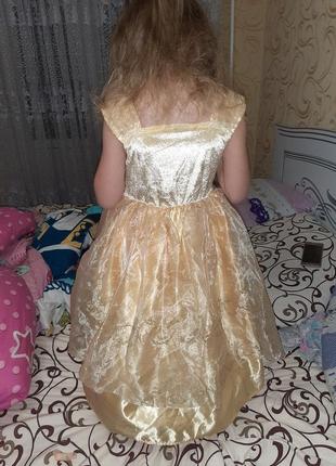 Карнавальна сукня принцеса белль 5-6 років.4 фото