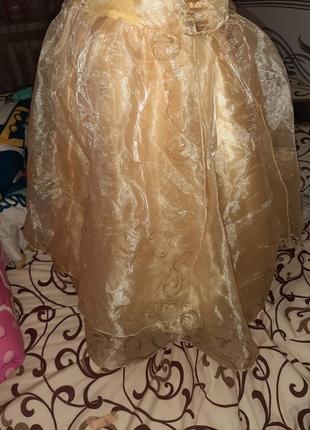 Карнавальна сукня принцеса белль 5-6 років.5 фото