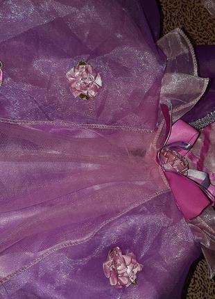 Карнавальное платье рапунцель 12-18 мес.3 фото