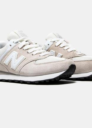 Женские кроссовки new balance 574 beige7 фото