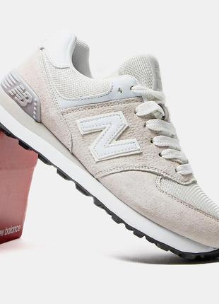 Женские кроссовки new balance 574 beige2 фото