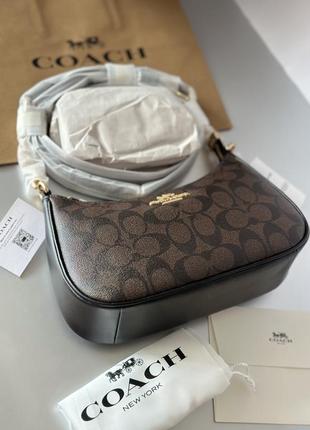 Сумка coach teri shoulder bag in signature canvas на подарунок подарок