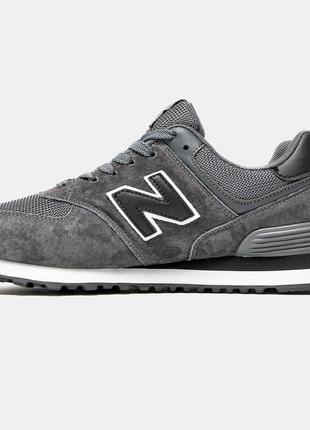 Мужские кроссовки new balance 574 dark grey2 фото