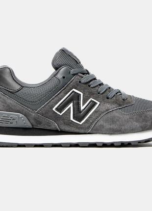 Мужские кроссовки new balance 574 dark grey3 фото