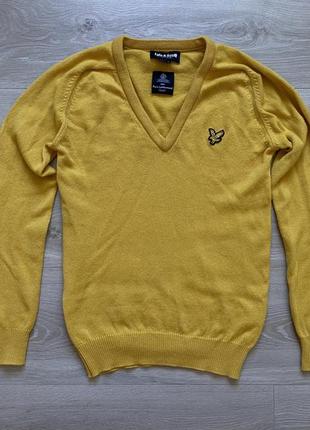 Свитер lyle &amp; scott pure lambswool v - образный вырез