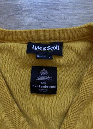 Свитер lyle &amp; scott pure lambswool v - образный вырез3 фото