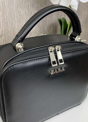 Женская каркасная мини сумочка на плечо в стиле zara7 фото