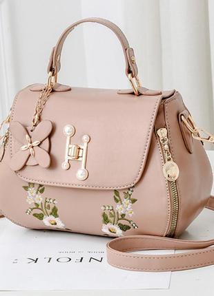 Женская мини сумочка с вышивкой, маленькая сумка с цветочками10 фото