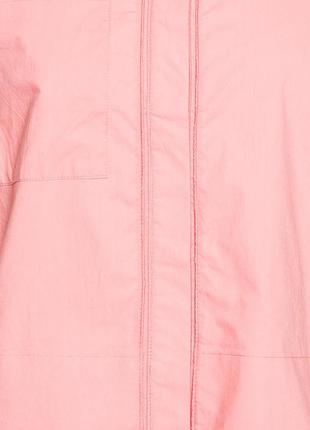 Блузка рубашка розовая коралловая рожева сорочка без рукавов топ на пуговицах5 фото