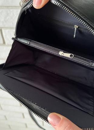 Классическая женская сумочка на плечо каркасная черная, мини сумка для девушек10 фото
