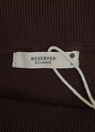 Длинная коричневая юбка reserved расширенная трикотажная6 фото