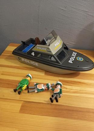Большая полицейская лодка playmobil плеймобиль4 фото