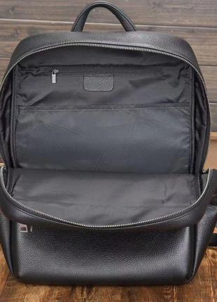 Великий чоловічий міський рюкзак із натуральної шкіри, шкіряний портфель чорний для чоловіків8 фото