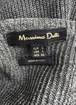 Кардиган,трикотаж жакет,піджак подовжений по спинці,сірий металік,massimo dutti5 фото