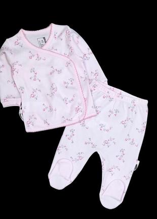 Комплект 2в1 льоля з повзунками "pretty", бавовна тм "caramell" (62 см) (сорочечка з повзунками)