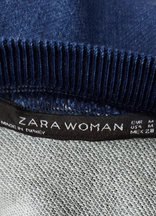 Супер модное стрейчевое джинсовое платье, zara woman.  размер m.10 фото