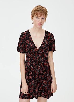 Платье в цветах pull & bear3 фото