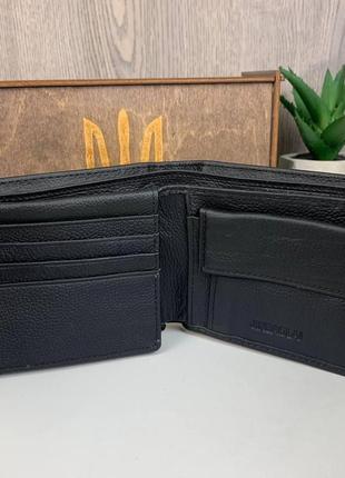 Чоловічий подарунковий набір шкіряний гаманець портмоне поясний ремінь в коробці3 фото
