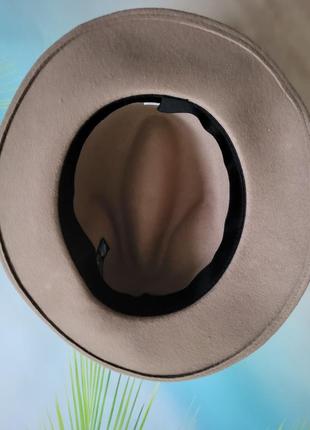 Вовняний капелюх федора, кольор кемел6 фото