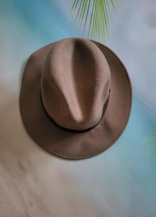 Вовняний капелюх федора, кольор кемел2 фото