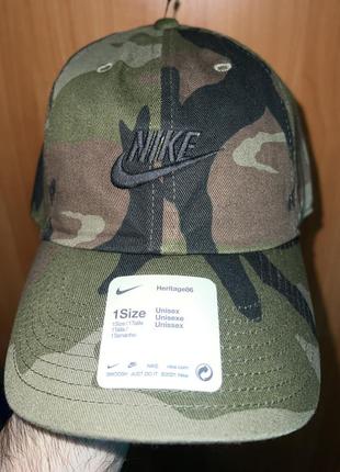 Бейсболка nike camouflage heritage86, оригинал, one size unisex