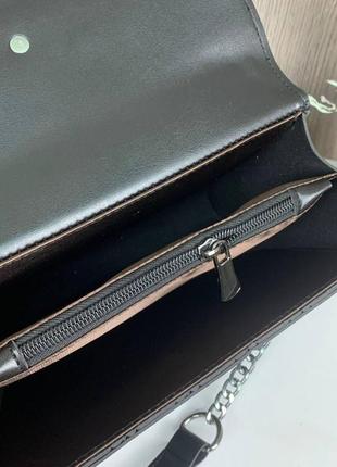 Женская замшевая сумочка клатч с подковой в стиле гучи, мини сумка на цепочке10 фото