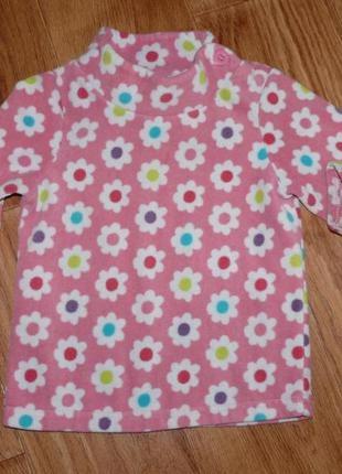 Кофта, свитерок, реглан флисовый в цветочки на 3-4 года2 фото
