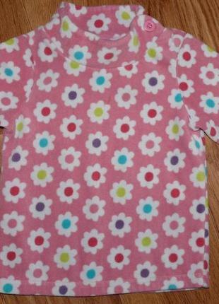 Кофта, свитерок, реглан флисовый в цветочки на 3-4 года3 фото