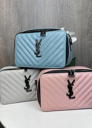 Стильна жіноча міні сумочка стиль yves saint laurent каркасна сумка для дівчат стьобана